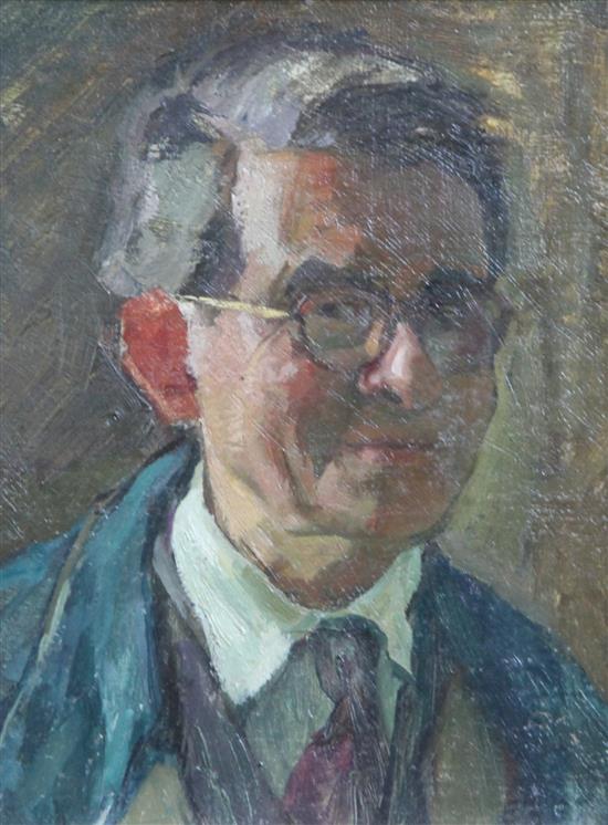 Eugene Hersch (1887-1967) Self portrait, 8 x 6in.